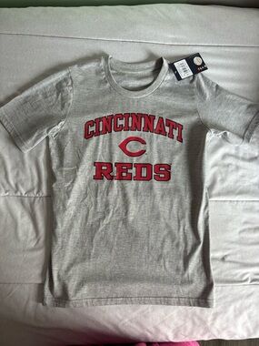 Genuine Merchandise Cincinnati Reds Grey Kids Tee with Red Logo